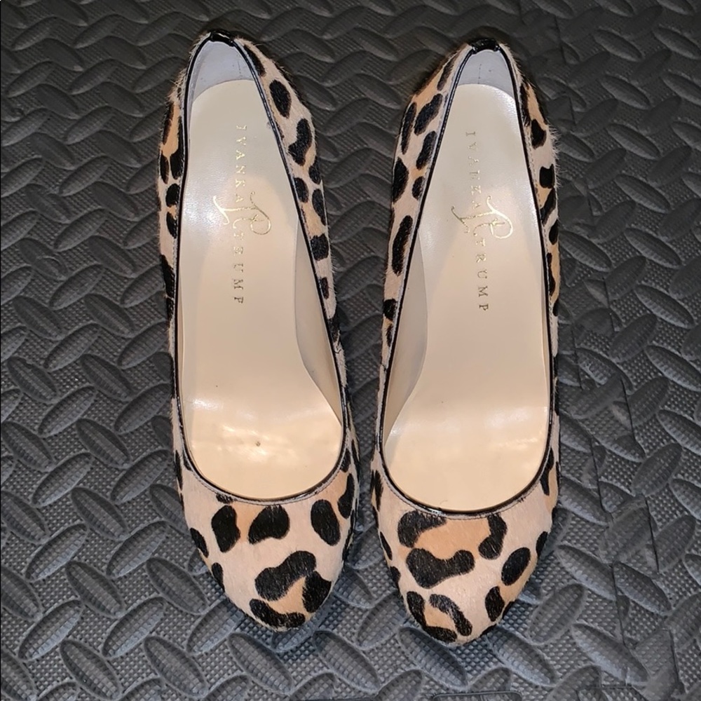 Ivanka Trump Cow Hair Leopard Pumps